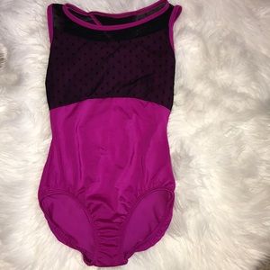 Dance leotard. Magenta and mesh!